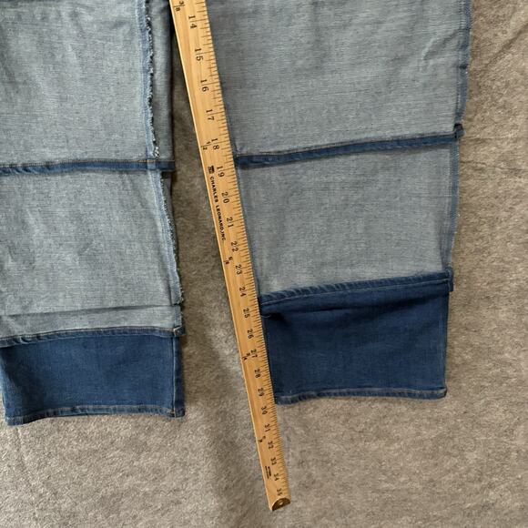 GSUWOO SO REAL Layered Jeans Womens Sz S Blue Distressed Stretch - Picture 6 of 8